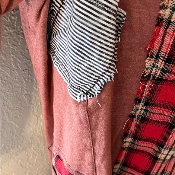 Red Plaid Button-Up Tunic - Picture 2 of 7